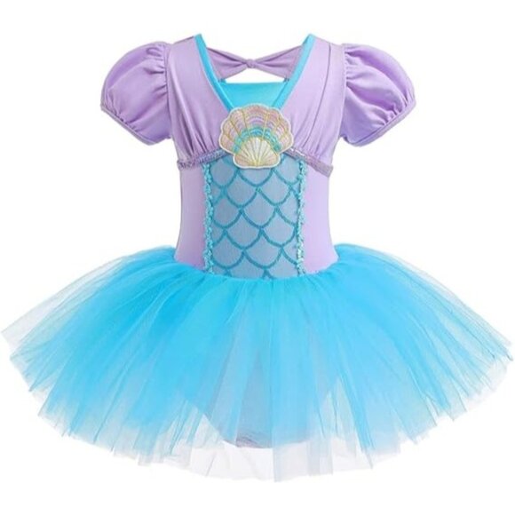 NWT Girls Ballet Tutu Dance Dress Ariel Princess Cosplay Costume 140 CM Size L - Picture 1 of 5